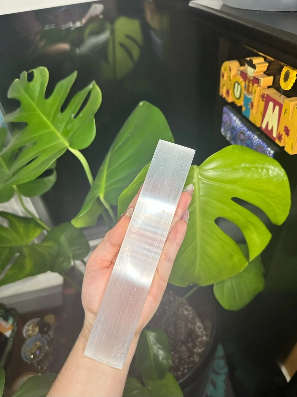 Selenite Charging Wand - Translucent White Crystal